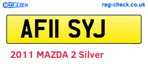 AF11SYJ are the vehicle registration plates.
