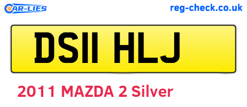 DS11HLJ are the vehicle registration plates.