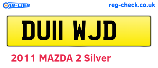 DU11WJD are the vehicle registration plates.