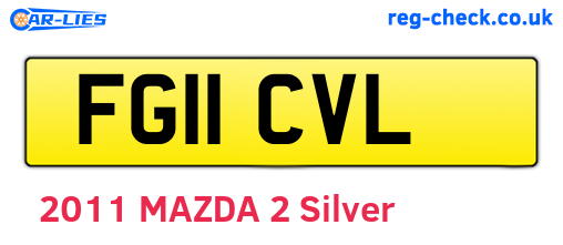 FG11CVL are the vehicle registration plates.