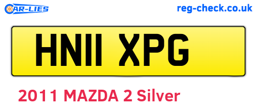 HN11XPG are the vehicle registration plates.