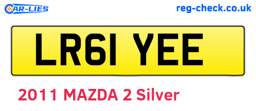 LR61YEE are the vehicle registration plates.