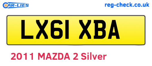 LX61XBA are the vehicle registration plates.