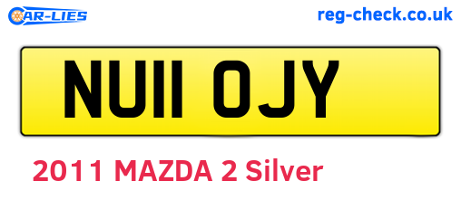 NU11OJY are the vehicle registration plates.