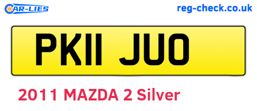 PK11JUO are the vehicle registration plates.