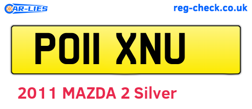 PO11XNU are the vehicle registration plates.