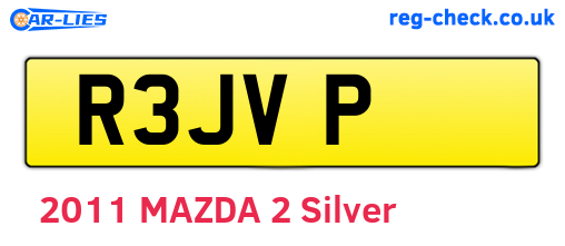 R3JVP are the vehicle registration plates.