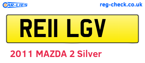 RE11LGV are the vehicle registration plates.