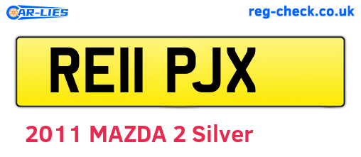 RE11PJX are the vehicle registration plates.