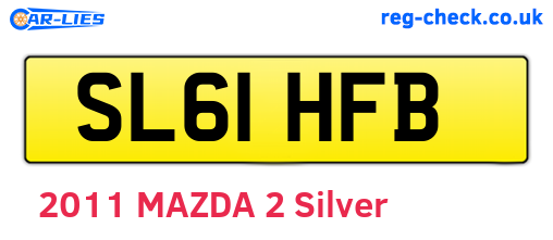 SL61HFB are the vehicle registration plates.
