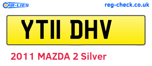 YT11DHV are the vehicle registration plates.