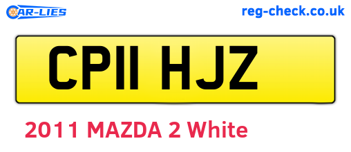 CP11HJZ are the vehicle registration plates.