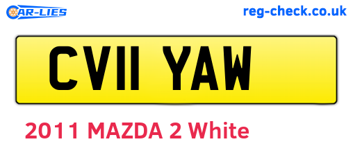 CV11YAW are the vehicle registration plates.