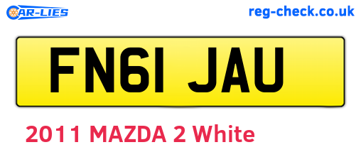 FN61JAU are the vehicle registration plates.