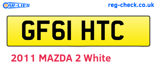 GF61HTC are the vehicle registration plates.