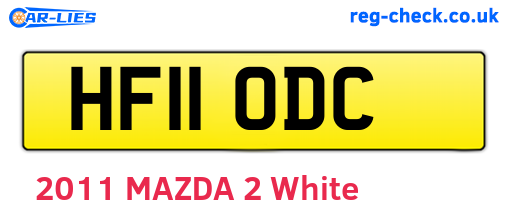 HF11ODC are the vehicle registration plates.