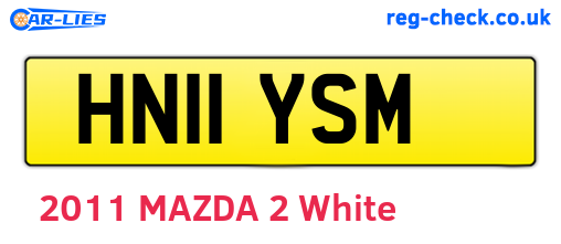 HN11YSM are the vehicle registration plates.