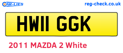 HW11GGK are the vehicle registration plates.