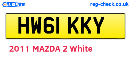 HW61KKY are the vehicle registration plates.