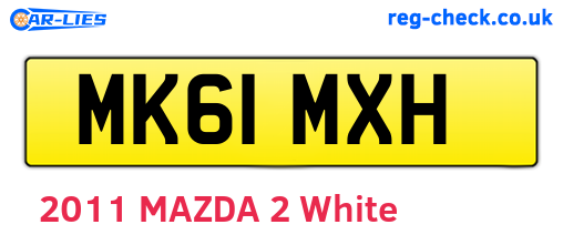 MK61MXH are the vehicle registration plates.