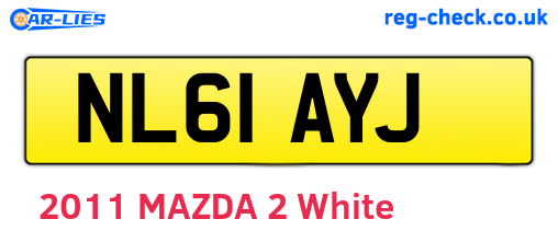 NL61AYJ are the vehicle registration plates.