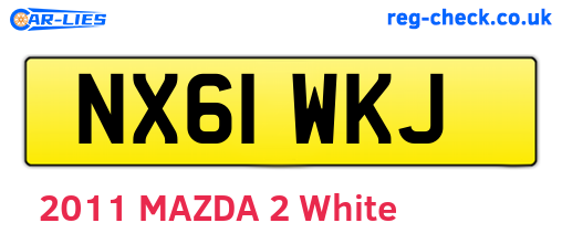 NX61WKJ are the vehicle registration plates.