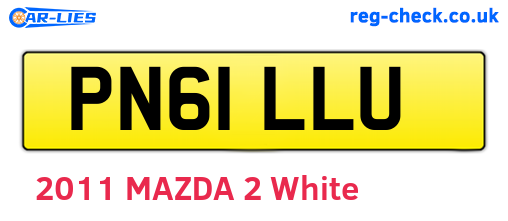 PN61LLU are the vehicle registration plates.