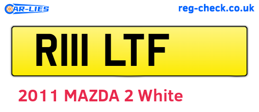 R111LTF are the vehicle registration plates.