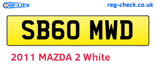 SB60MWD are the vehicle registration plates.