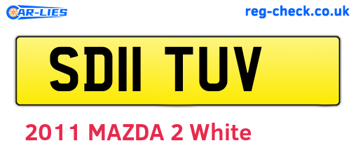 SD11TUV are the vehicle registration plates.