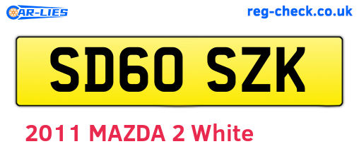 SD60SZK are the vehicle registration plates.