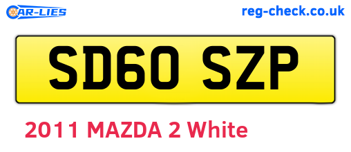 SD60SZP are the vehicle registration plates.