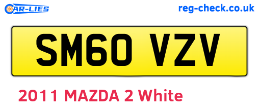 SM60VZV are the vehicle registration plates.