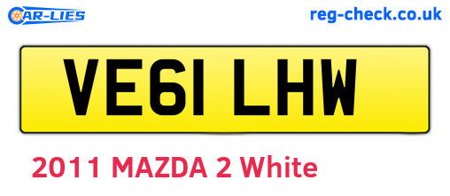 VE61LHW are the vehicle registration plates.