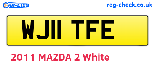 WJ11TFE are the vehicle registration plates.