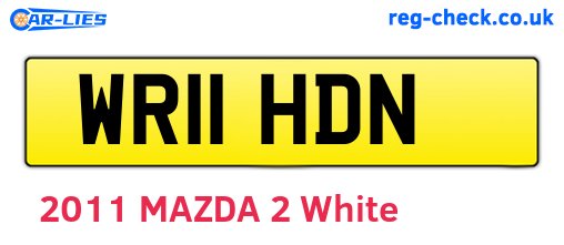 WR11HDN are the vehicle registration plates.