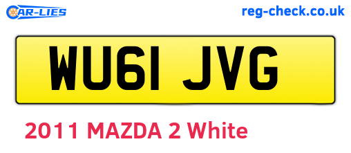 WU61JVG are the vehicle registration plates.
