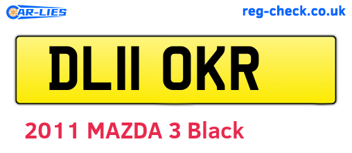 DL11OKR are the vehicle registration plates.