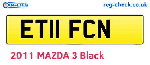 ET11FCN are the vehicle registration plates.