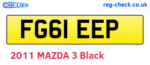 FG61EEP are the vehicle registration plates.