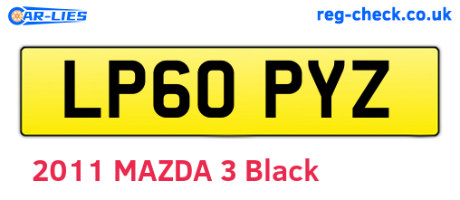 LP60PYZ are the vehicle registration plates.
