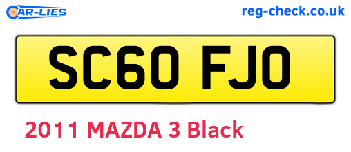 SC60FJO are the vehicle registration plates.