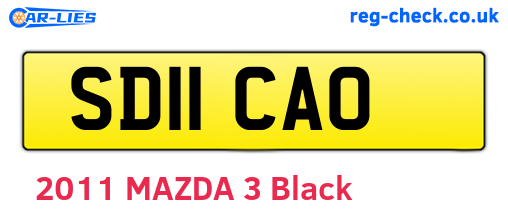 SD11CAO are the vehicle registration plates.