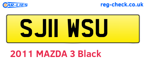 SJ11WSU are the vehicle registration plates.