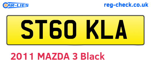 ST60KLA are the vehicle registration plates.