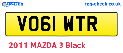 VO61WTR are the vehicle registration plates.