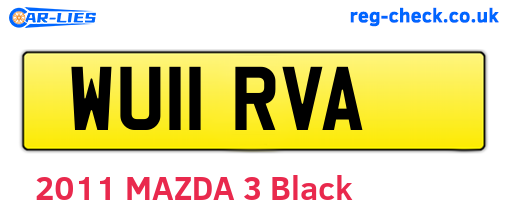 WU11RVA are the vehicle registration plates.