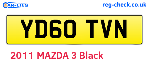 YD60TVN are the vehicle registration plates.