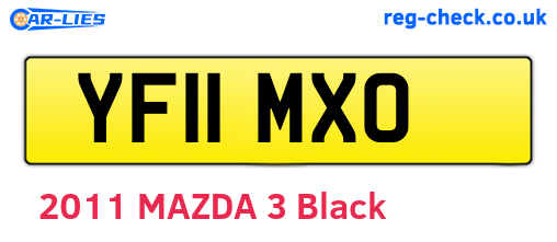 YF11MXO are the vehicle registration plates.