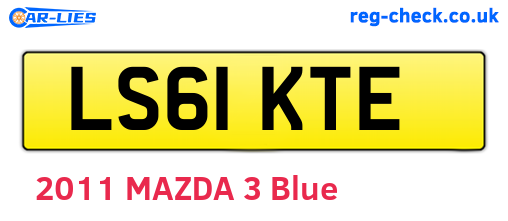 LS61KTE are the vehicle registration plates.